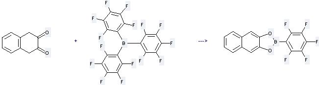 Tris(pentafluorophenyl)borane can be used to produce 2-pentafluorophenyl-1,3-dioxa-2-bora-cyclopenta[b]naphthalene at the temperature of 20 °C